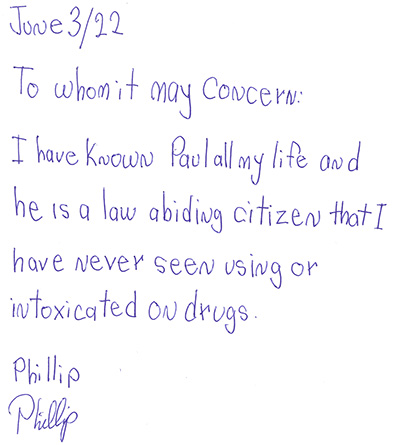 Referance for Paul