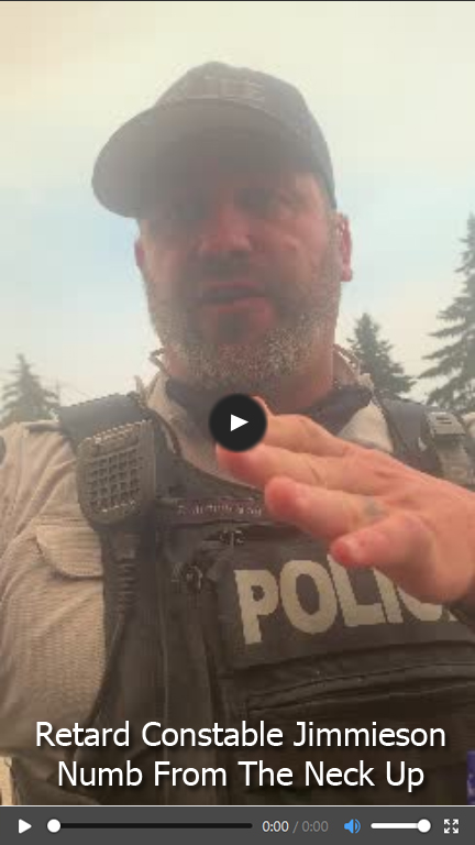 Kelowna RCMP Retards Constable Jimmieson violent assault and torture of a senior citizen who was peacefully eating in the shade of Superstore